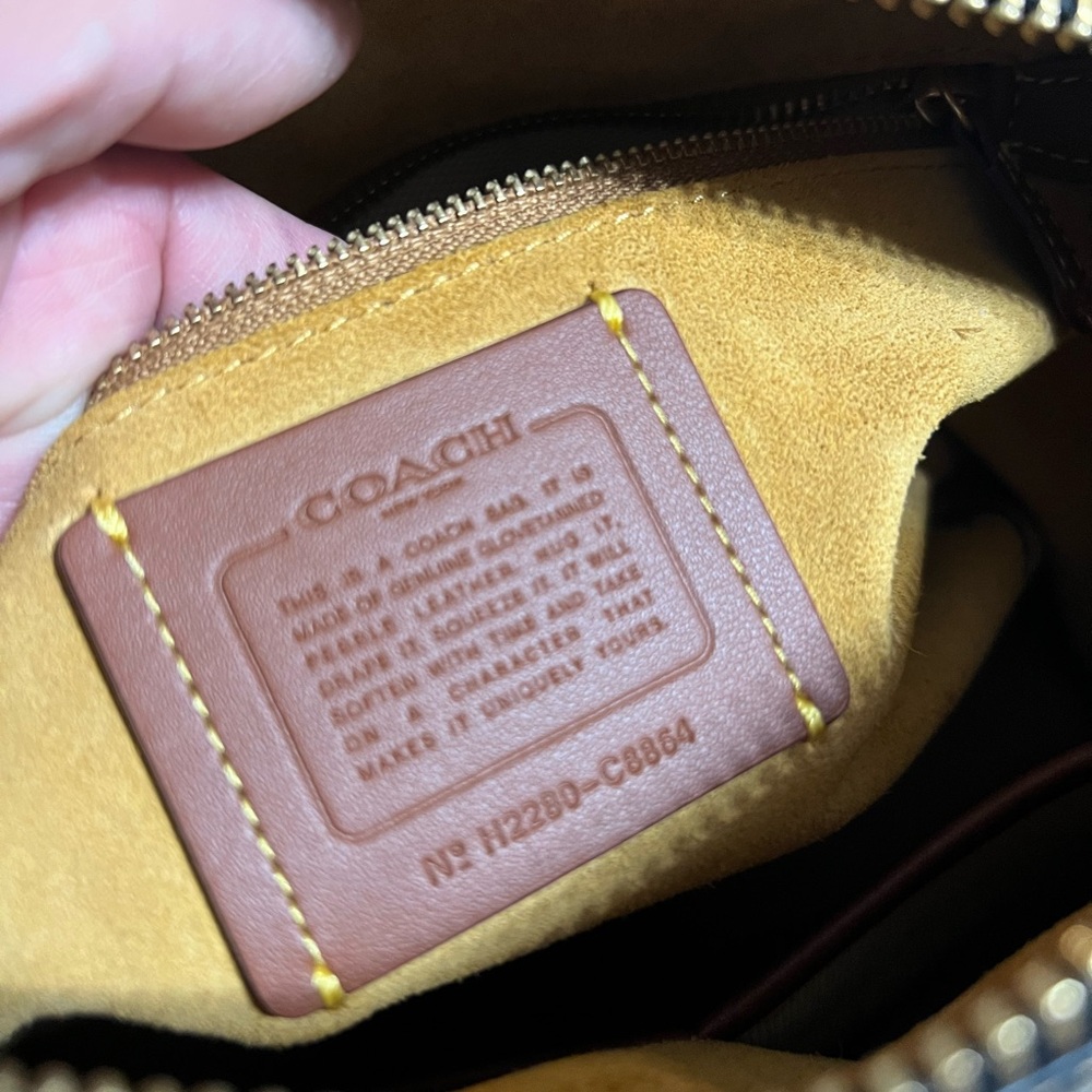 Coach Black Pebbled Leather Handbag (Ruby 25). Selling to @classicgirl85 - Picture 9 of 16